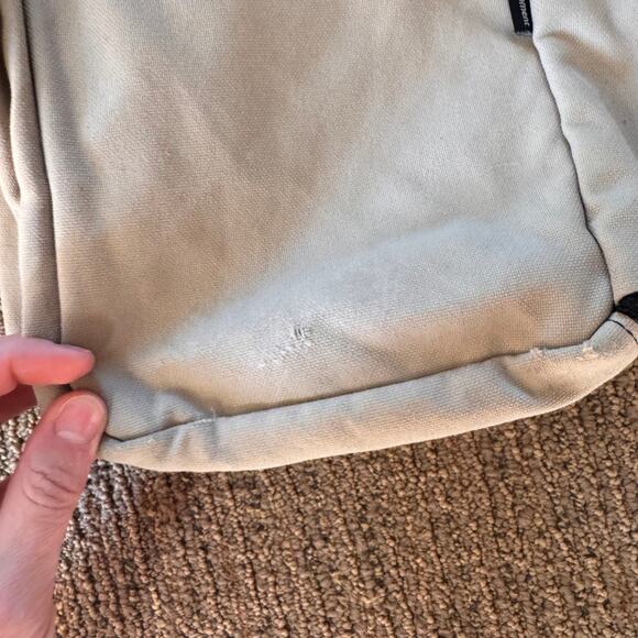 Overland Equipment canvas travel bag crossbody purse lots of pockets khaki - Picture 7 of 7